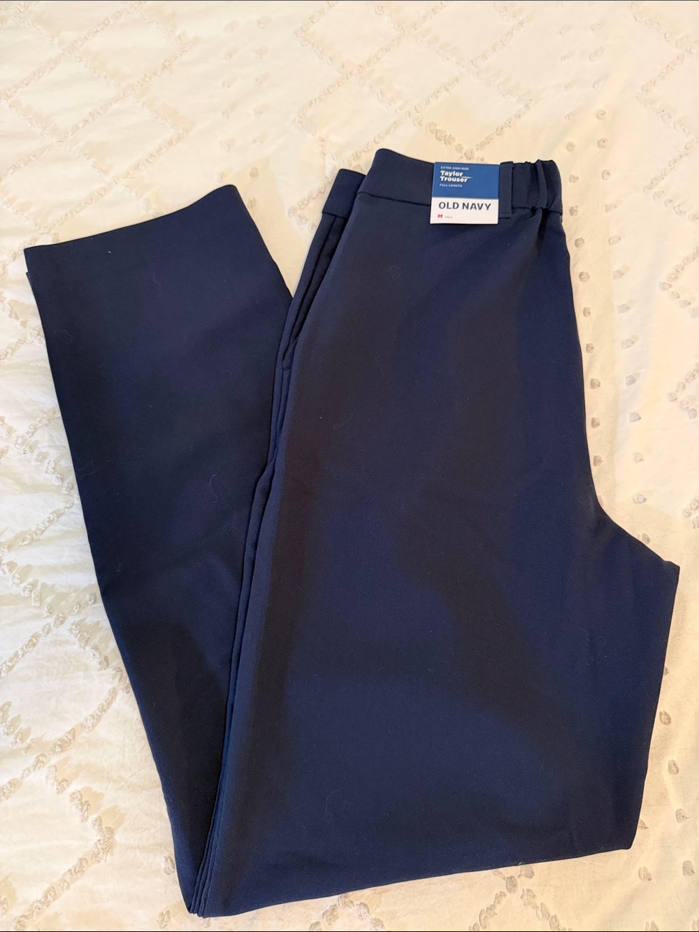 Old Navy Taylor trouser navy nwt medium tall extra high waist